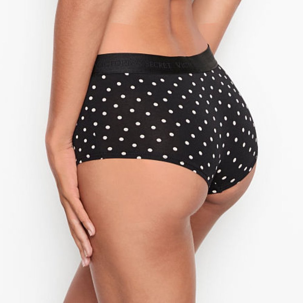 VS NWT Boyshort Logo Waist Polka Dot